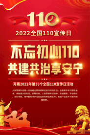 全国110宣传日海报