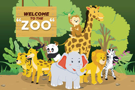 动物园工装背景墙