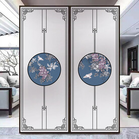 高清分层透明底屏风玻璃打印图