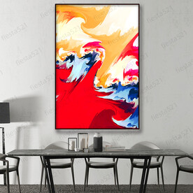 抽象艺术高清水彩油画装饰画