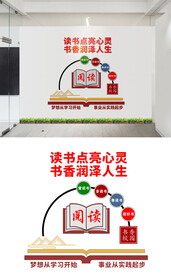 简约阅读文化墙