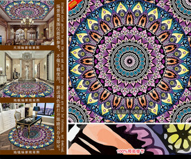 摩洛哥风格地面吊顶装饰图案设计