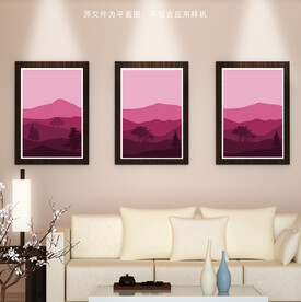 抽象意境山水画