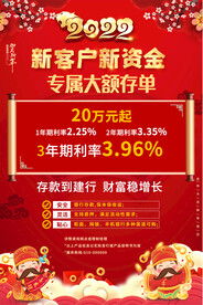 银行存款宣传海报