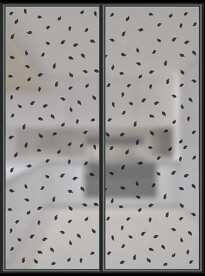 高清分层透明底推拉门打印图