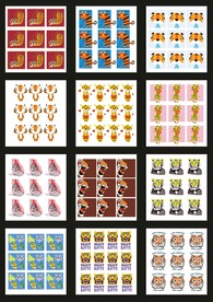 卡通老虎印花图片