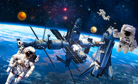 航天科技宇航员背景墙