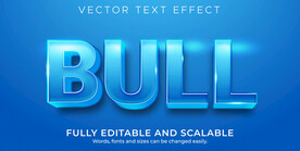 蓝色发光立体字体样式效果