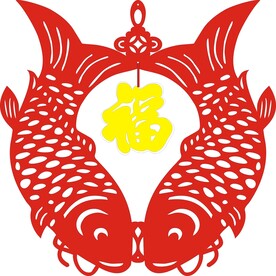 双鱼福挂件