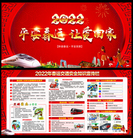 2022春运交通安全宣传栏