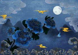 装饰画 牡丹花 中国风