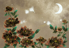 装饰画 牡丹花 中国风