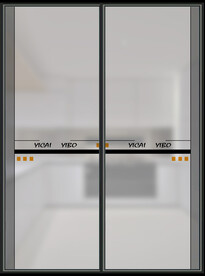 高清分层透明底推拉门玻璃打印图