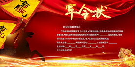 业绩军令状展板