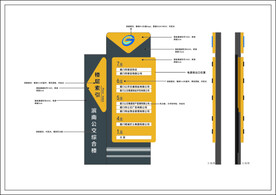 大气黄灰色指引牌