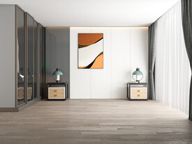 现代卧室背景墙