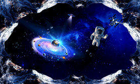 宇宙星空立体画