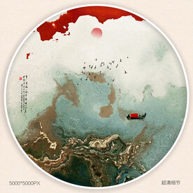 水墨山水装饰画