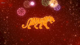 虎年喜庆动画视频背景