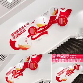 融媒体楼道文化墙