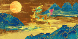 烫金国潮装饰画