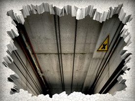 电梯画 立体画 洞 3D地贴 