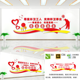 最美环卫工人文化墙