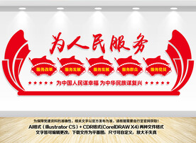 为人民服务文化墙