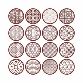 中式矢量雕花花纹