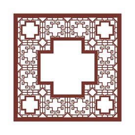 中式矢量雕花花纹