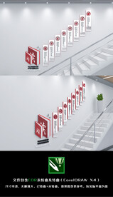 阅读文化阅览室楼梯文化墙