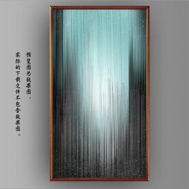 抽象光影几何条纹玄关装饰画