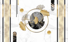 北欧风抽象立体几何电视背景墙