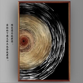 光影抽象旋涡玄关装饰画