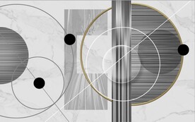 抽象金色几何图案电视背景墙