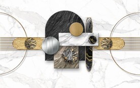 北欧风抽象立体几何电视背景墙