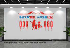 争做文明邻里文化墙