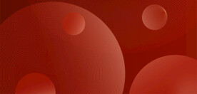 圆形线条红色科技背景年会展板