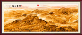 金色长城国画