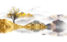 新中式电视背景墙