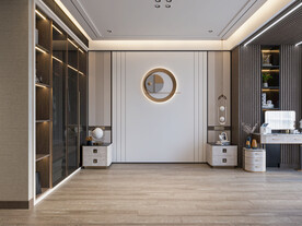 现代卧室背景墙