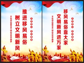 移风易俗海报
