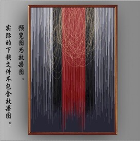 光影抽象线条装饰无框画