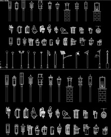 路灯 庭院灯CAD图库