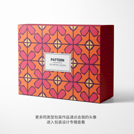 纹样精品包装盒平面图