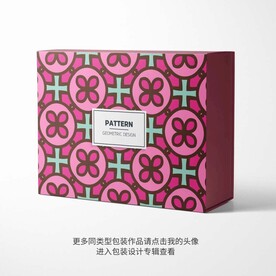 精品纹样包装礼盒平面图