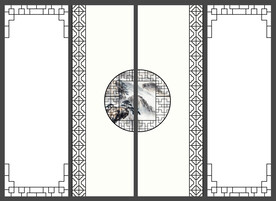高清分层透明底推拉门打印图