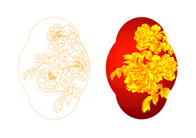 金牡丹富贵吉祥