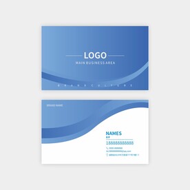蓝色名片