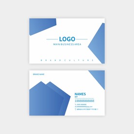蓝色名片